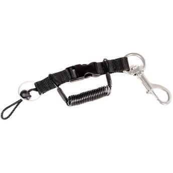 Ultralight Camera Lanyard with Spring Coil and HD Quick Release Buckle (Black)
