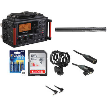 TASCAM DR-60DmkII 4-Channel Portable Recorder with Rode NTG2 Condenser Shotgun Mic Kit