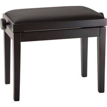 K&M 13960 Piano Bench-Matte Finish/Cloth Seat (Black Matte/Velvet)