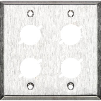My Custom Shop 2-Gang 4-Punch Stainless Steel Wall Plate