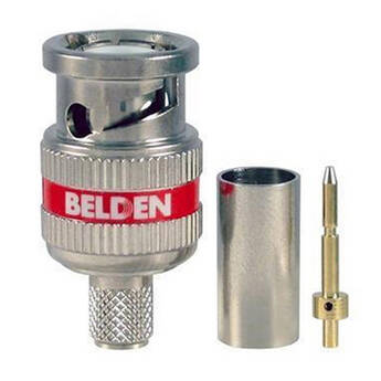 Belden 12 GHz UHD BNC 3-Piece Crimp Connector for RG59 Cable (50-Pack)