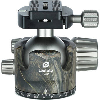 Leofoto LH-55 CAMO Low-Profile Ball Head with Quick Release Plate (Camouflage)