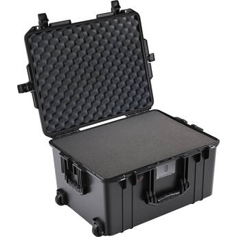 Pelican 1607AirWF Wheeled Carry-On Hard Case with Foam Insert (Black)