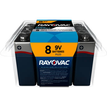 RAYOVAC High-Energy Alkaline 9V Battery (8 Pro Pack)