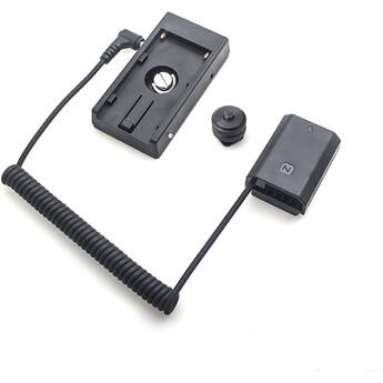 DigitalFoto Solution Limited L-Series Battery Plate to Sony NP-FZ100 Dummy Battery (Coiled 14 to 39" Cable)