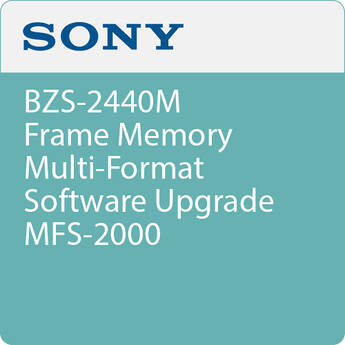 Sony BZS-2440M Frame Memory Multi-Format Software Upgrade MFS-2000