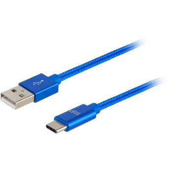 Monoprice Palette Series USB 2.0 Type-C to Type-A Charge & Sync Cable (1.5', Blue)