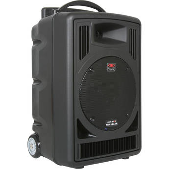 Galaxy Audio TV8 Traveler 8" 120W 2-Way Rechargeable PA System with Bluetooth, CD Player, Handheld Wireless Mic, Headset Mic & Bodypack