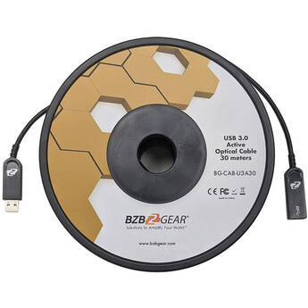 BZBGEAR USB-A 3.0 Active Optical Extension Cable (100')