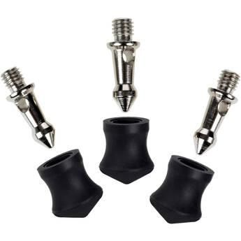 Desmond Universal Tripod Spikes and Rubber Boots (Set of 3)