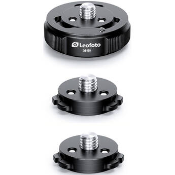 Leofoto QS-50 Quick-Link Tripod Head Quick Release Set with 4x Quick Release Plates (50mm)