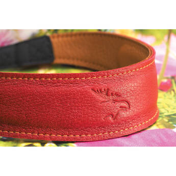 EDDYCAM Camera Strap (Red with Nature Stitching, 2" Wide)
