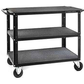 ConeCarts Large 3-Shelf Cart with High-Density Precut Foam