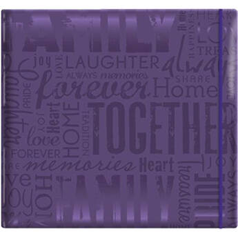 MCS 12 x 12" Scrapbook Album (Deep Purple, Embossed Family)