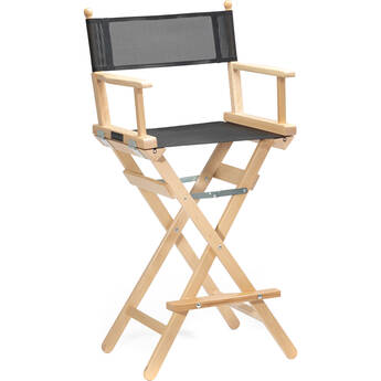 ConeCarts Tall Director's Chair (30.7", Natural Frame, Plastic Coated)