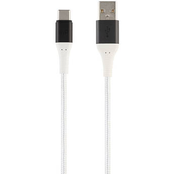 Monoprice AtlasFlex USB 2.0 Type-C to Type-A Kevlar-Reinforced Nylon-Braid Cable (6', White)