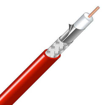 Canare Lightweight 75-Ohm 12G-SDI UHD Video Coax Cable (984', Red)