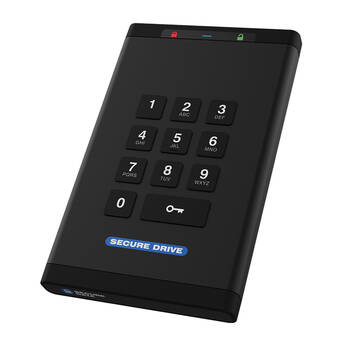 SecureData SecureDrive KP 16TB Encrypted SSD with Keypad Authentication