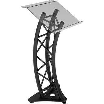 Global Truss Plexi Top Triangular Curved Lectern (Black)