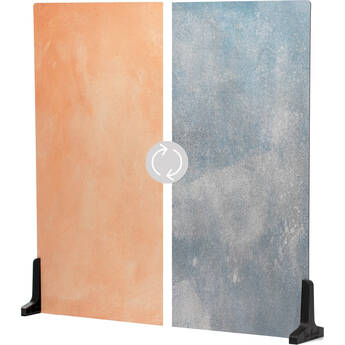 V-FLAT WORLD Duo-Board Double-Sided Background (Coral Wash / 90's Blues, 24 x 24")