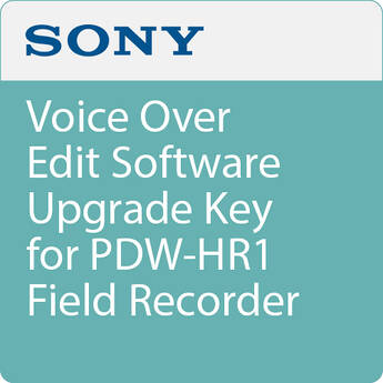 Sony Voice Over Edit Software Upgrade Key for PDW-HR1 Field Recorder