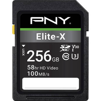 PNY 256GB Elite-X UHS-I SDXC Memory Card
