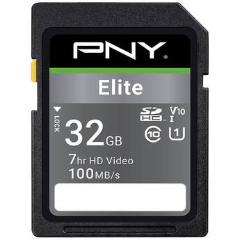 PNY 32GB Elite UHS-I SDHC Memory Card