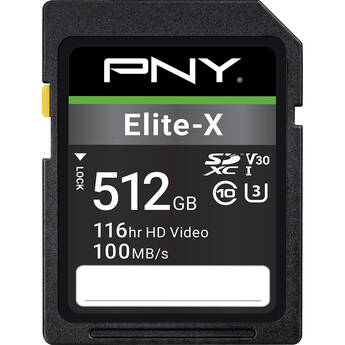 PNY 512GB Elite-X UHS-I SDXC Memory Card