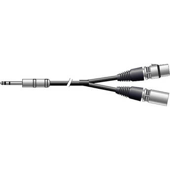 Pro Co Sound Stereo 1/4" Male to 2 XLR (1 Male, 1 Female) Y-Cable - 20'