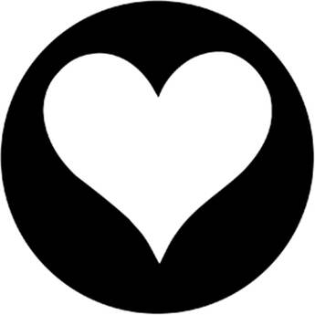 Rosco Steel Gobo #77943 - Heart - Size A