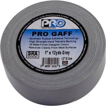 ProTapes Pro Gaff Matte Cloth Tape (1" x 12 yd, Gray)