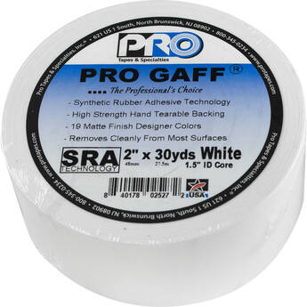 ProTapes Pro Gaff Matte Cloth Tape (2" x 30 yd, White)