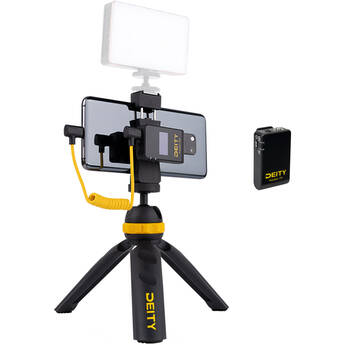 Deity Microphones Pocket Wireless Digital Microphone Mobile Kit with Tripod & Smartphone Clamp (2.4 GHz, Black)