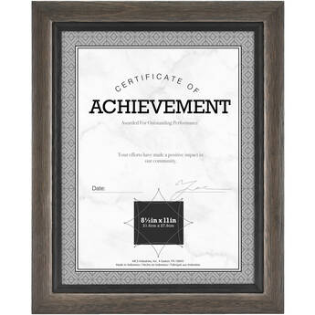 MCS 8.5 x 11" Grandis Wood Frame (Gray with Black)