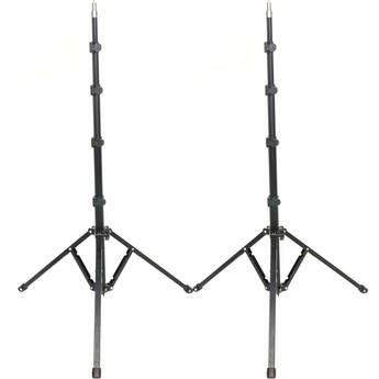 CAME-TV Quick Setup Compact Reverse-Folding Light Stand (2-Pack)