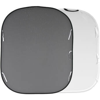 Manfrotto Collapsible Reversible Background (White/Mid Gray, 5 x 6')