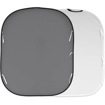 Manfrotto Collapsible Reversible Background (White/Mid Gray, 6 x 7')
