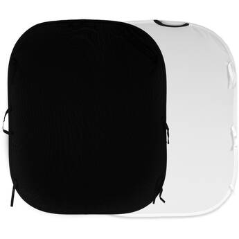 Manfrotto Collapsible Reversible Background (Black/White, 6 x 7')