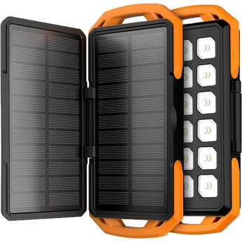 ToughTested 10,000mAh Dual Solar Switchback Power Pack with LED Light Panel