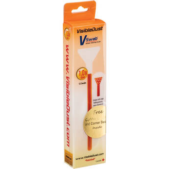 VisibleDust DHAP Orange 1.0x Vswabs, Corner Swabs, and CurVswab Handle Set