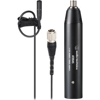 Audio-Technica BP898 Subminiature Cardioid Lavalier Microphone with Hirose cH-Style Connector & XLR/Power Module (Black)