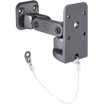 Adam Hall Universal Wall Mount Bracket with Safety Cable (Black)