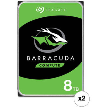 Seagate 8TB BarraCuda SATA III 3.5" 5400 rpm Internal HDD (OEM Packaging, 2-Pack)