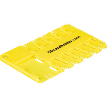 SD Card Holder microSD 10 Slot Cardholder (Yellow)