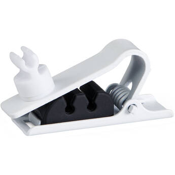 Shure Dual-Mic Tie Clip for DL4 DuraPlex Lavalier Microphones (White, 3-Pack)