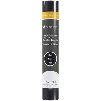 Silhouette Glitter Heat Transfer (12 x 36", Black)