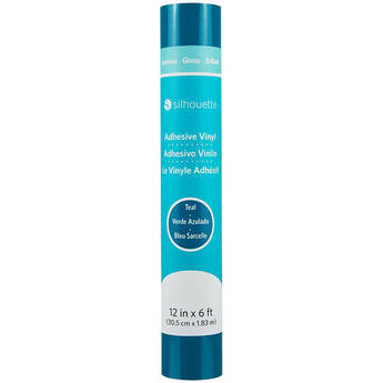 Silhouette Glossy Permanent Vinyl (12" x 6' Roll, Teal)