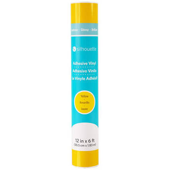 Silhouette Glossy Permanent Vinyl (12" x 6' Roll, Yellow)