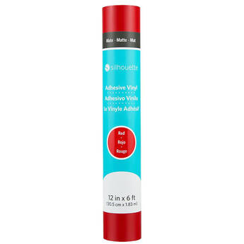 Silhouette Matte Removable Vinyl (12" x 6', Red)