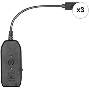 Audio-Technica ATR2x-USB 3.5mm to USB 2.0 Type-C Audio Adapter (3-Pack)